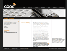 Tablet Screenshot of cbox.com.au